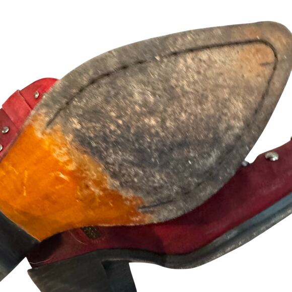 Corral red suede Studded Leather Western Boots - Picture 7 of 14